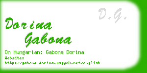 dorina gabona business card